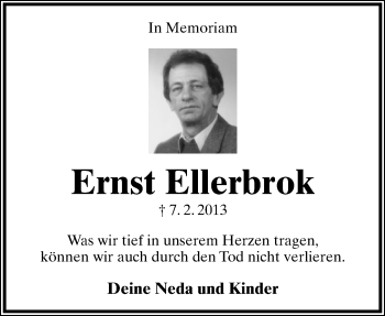 Anzeige  Ernst Ellerbrok  Lippische Landes-Zeitung