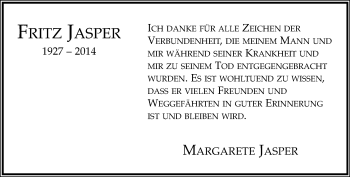 Anzeige  Fritz Jasper  Lippische Landes-Zeitung