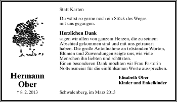 Anzeige  Hermann Ober  Lippische Landes-Zeitung