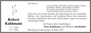 Anzeige  Robert Kuhlmann  Lippische Landes-Zeitung