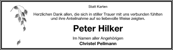 Anzeige  Peter Hilker  Lippische Landes-Zeitung