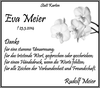 Anzeige  Eva Meier  Lippische Landes-Zeitung