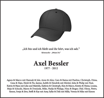 Anzeige  Axel Bessler  Lippische Landes-Zeitung