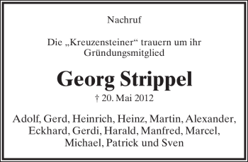 Anzeige  Georg Strippel  Lippische Landes-Zeitung