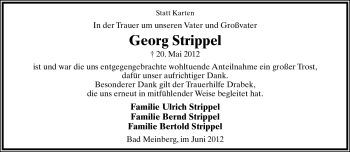 Anzeige  Georg Strippel  Lippische Landes-Zeitung
