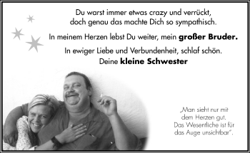 Anzeige  Großer Bruder   Lippische Landes-Zeitung