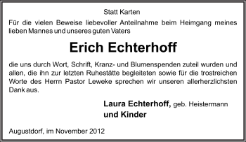 Anzeige  Erna Leimenkühler  Lippische Landes-Zeitung