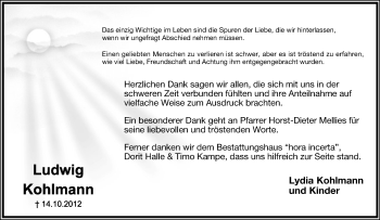 Anzeige  Ludwig Kohlmann  Lippische Landes-Zeitung