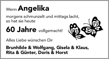 Anzeige  Angelika   Lippische Landes-Zeitung