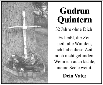 Anzeige  Gudrun Quintern  Lippische Landes-Zeitung