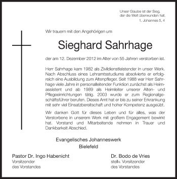 Anzeige  Walter Brinkmann  Lippische Landes-Zeitung