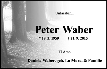 Anzeige  Peter Waber  Lippische Landes-Zeitung