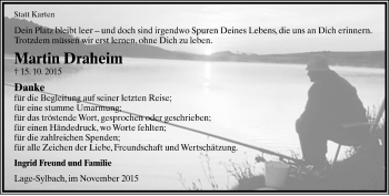 Anzeige  Martin Draheim  Lippische Landes-Zeitung