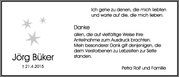 Anzeige  Jörg Büker  Lippische Landes-Zeitung