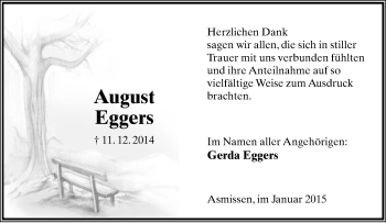 Anzeige  August Eggers  Lippische Landes-Zeitung