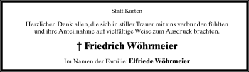 Anzeige  Friedrich Wöhrmeier  Lippische Landes-Zeitung