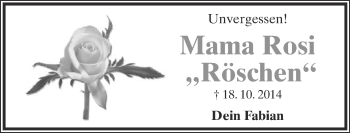Anzeige  Rosemarie SchÃ¶nhage  Lippische Landes-Zeitung