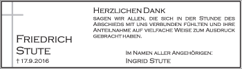 Anzeige  Friedrich Stute  Lippische Landes-Zeitung