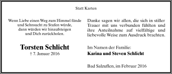 Anzeige  Thorsten Schlicht  Lippische Landes-Zeitung