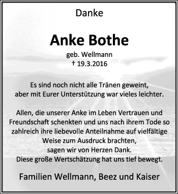 Anzeige  Anke Bothe  Lippische Landes-Zeitung