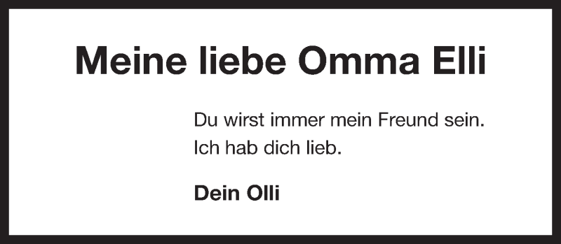  Traueranzeige für Elli Schöning vom 01.08.2016 aus Lippische Landes-Zeitung