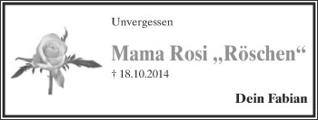 Anzeige  Rosemarie SchÃ¶nhage  Lippische Landes-Zeitung