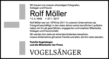 Anzeige  Rolf Möller  Lippische Landes-Zeitung