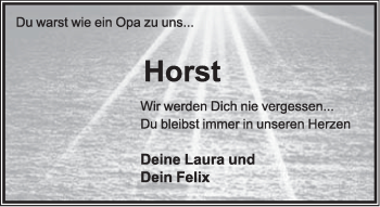 Anzeige  Horst   Lippische Landes-Zeitung