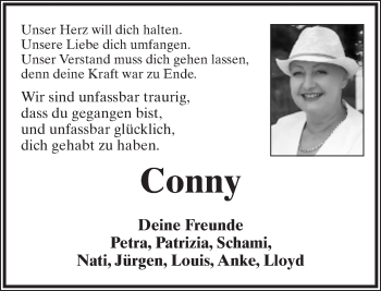 Anzeige  Constance Dahlhues  Lippische Landes-Zeitung