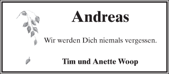 Anzeige  Andreas Plogstert  Lippische Landes-Zeitung