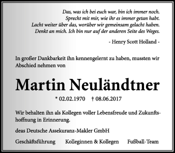 Anzeige  Martin Neuländtner  Lippische Landes-Zeitung