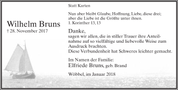 Anzeige  Wilhelm Bruns  Lippische Landes-Zeitung