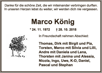 Anzeige  Marco König  Lippische Landes-Zeitung