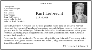 Anzeige  Kurt Liebrecht  Lippische Landes-Zeitung