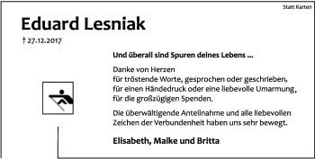 Anzeige  Eduard Lesniak  Lippische Landes-Zeitung