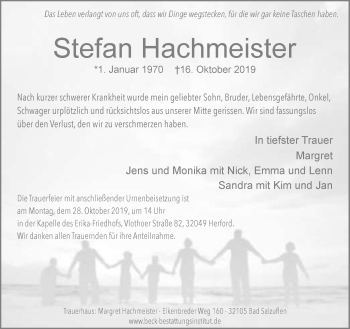 Anzeige  Stefan Hachmeister  Lippische Landes-Zeitung