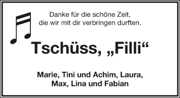Anzeige  Friedrich Krüger  Lippische Landes-Zeitung