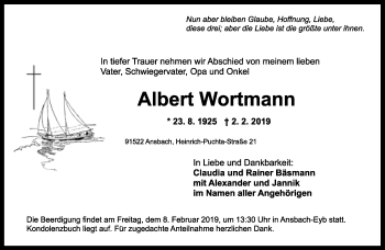 Anzeige  Albert Wortmann  Lippische Landes-Zeitung