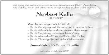Anzeige  Norbert Kelle  Lippische Landes-Zeitung