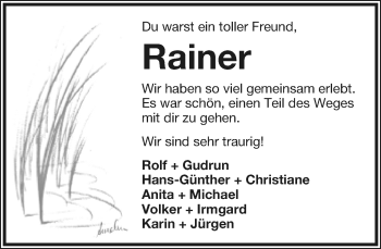 Anzeige  Rainer Deckers  Lippische Landes-Zeitung