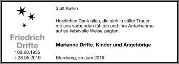 Anzeige  Friedrich Drifte  Lippische Landes-Zeitung