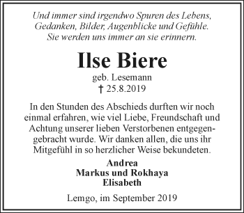 Anzeige  Ilse Biere  Lippische Landes-Zeitung
