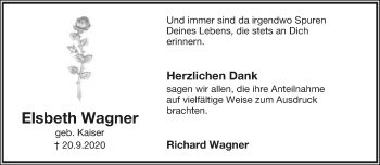 Anzeige  Elsbeth Wagner  Lippische Landes-Zeitung