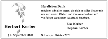 Anzeige  Herbert Kerber  Lippische Landes-Zeitung
