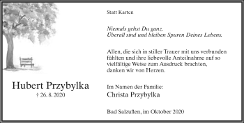 Anzeige  Hubert Przybylka  Lippische Landes-Zeitung