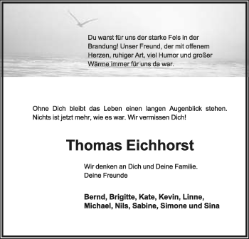 Anzeige  Thomas Eichhorst  Lippische Landes-Zeitung