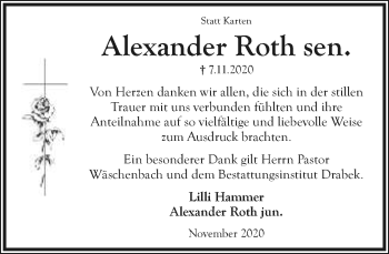 Anzeige  Alexander Roth  Lippische Landes-Zeitung