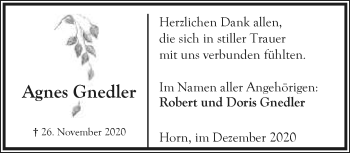 Anzeige  Agnes Gnedler  Lippische Landes-Zeitung