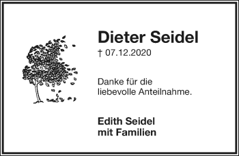 Anzeige  Dieter Seidel  Lippische Landes-Zeitung