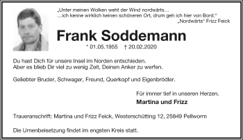Anzeige  Frank Soddemann  Lippische Landes-Zeitung